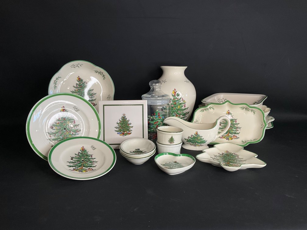 Christmas Tree Pattern Ceramic and Glass Tableware