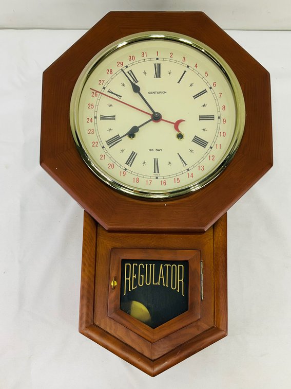 Centurion 35 Day Wooden Regulator Wall Clock