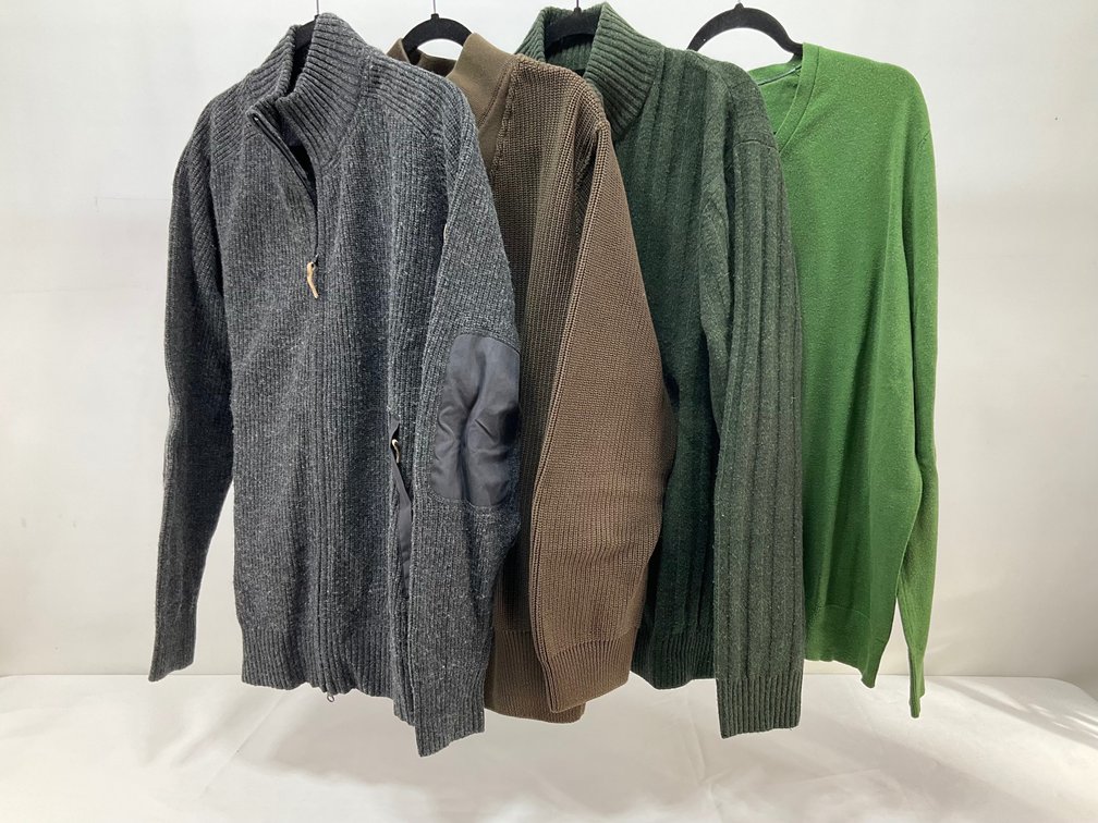 Men's Knit Sweaters and Zip-Front Cardigan