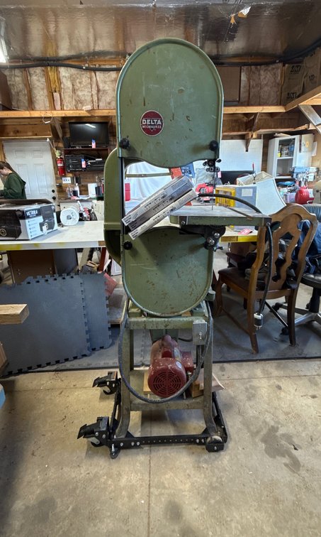 Delta Milwaukee Band Saw on Mobile Base