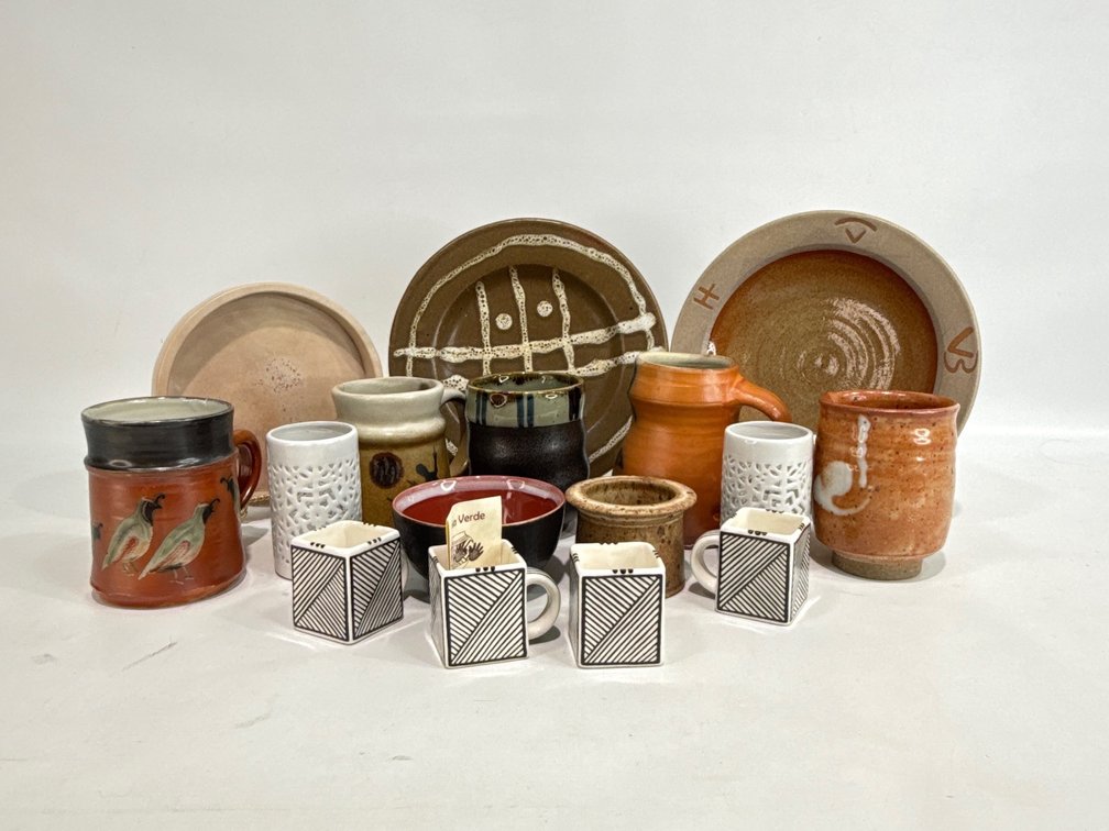 Studio Pottery Plates, Mugs, Cups, and Vessels