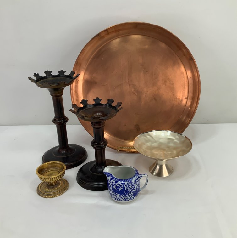 Cut and Etched Glass Basket, Bowls, and Sugar Bowl