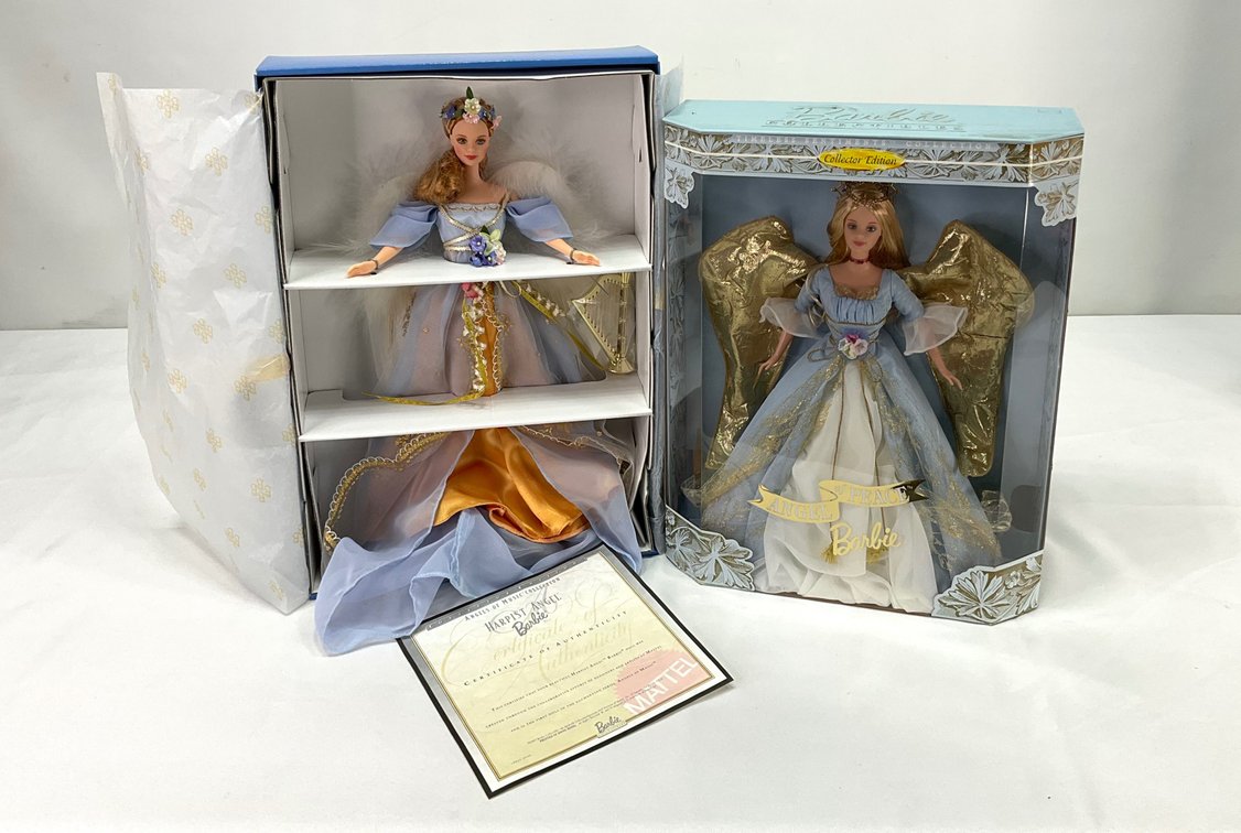 Mattel Barbie Harpist Angel and Angel of Peace Dolls