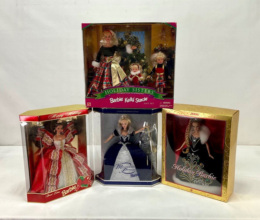 Mattel Barbie Holiday Collector Dolls and Gift Set
