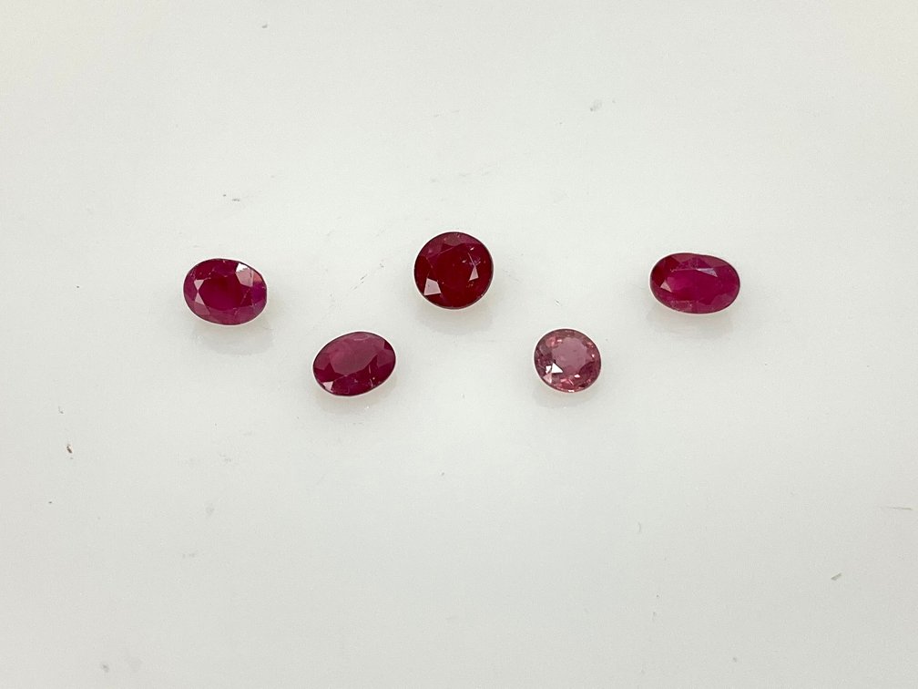 Five (5) Ruby Gemstones