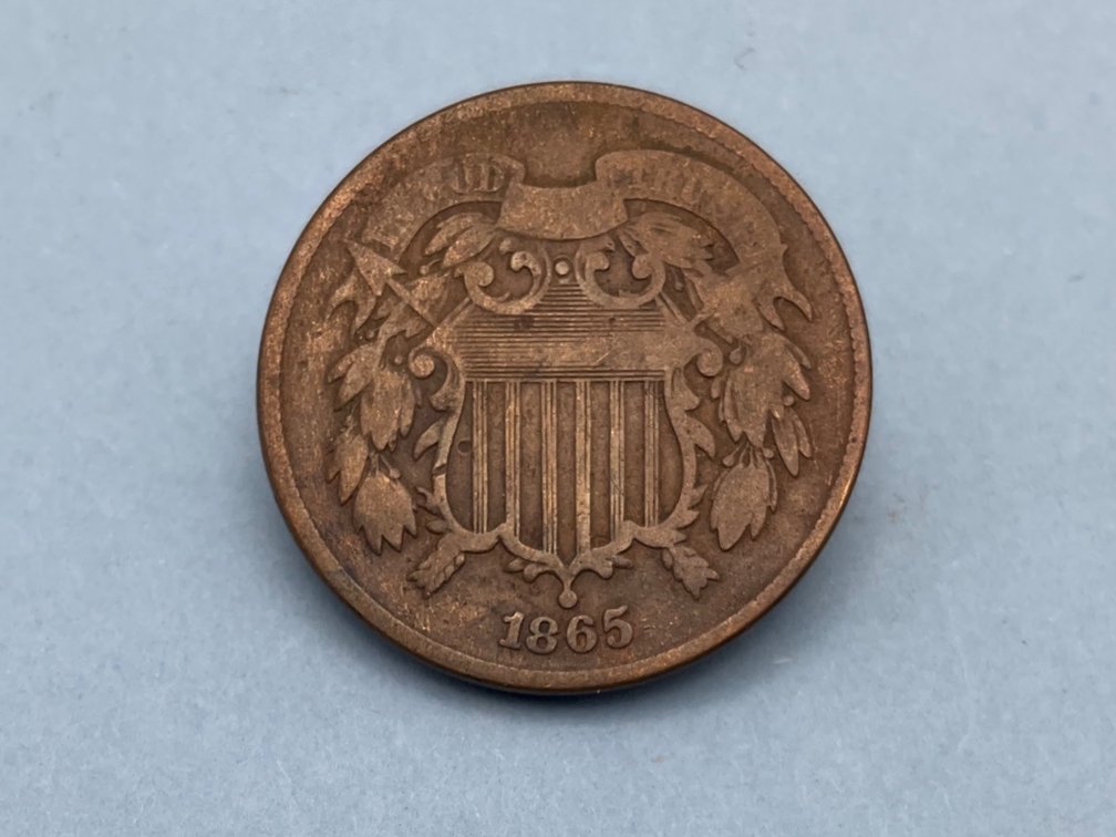 1865 US 2 Cent Piece