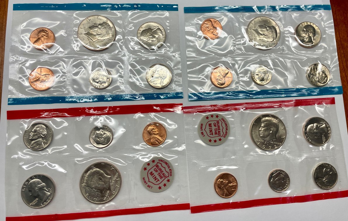 1971 and 1972 US Mint Uncirculated Sets