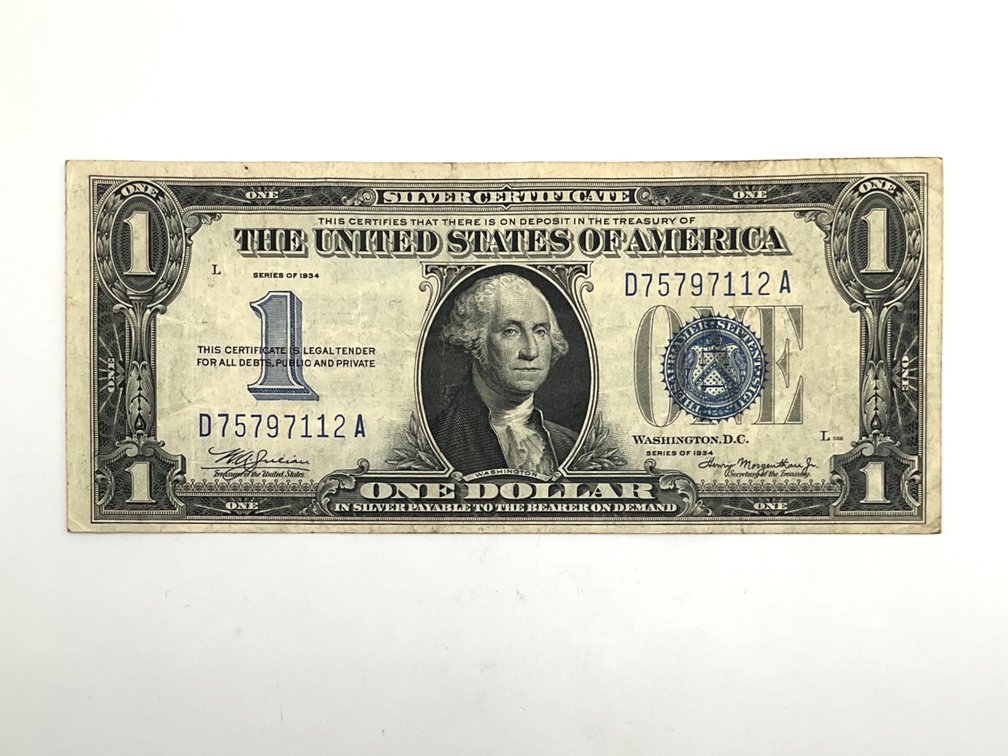 1934 Blue Seal $1 Silver Certificate