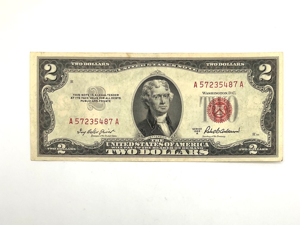 1953 A $2 Red Seal Note