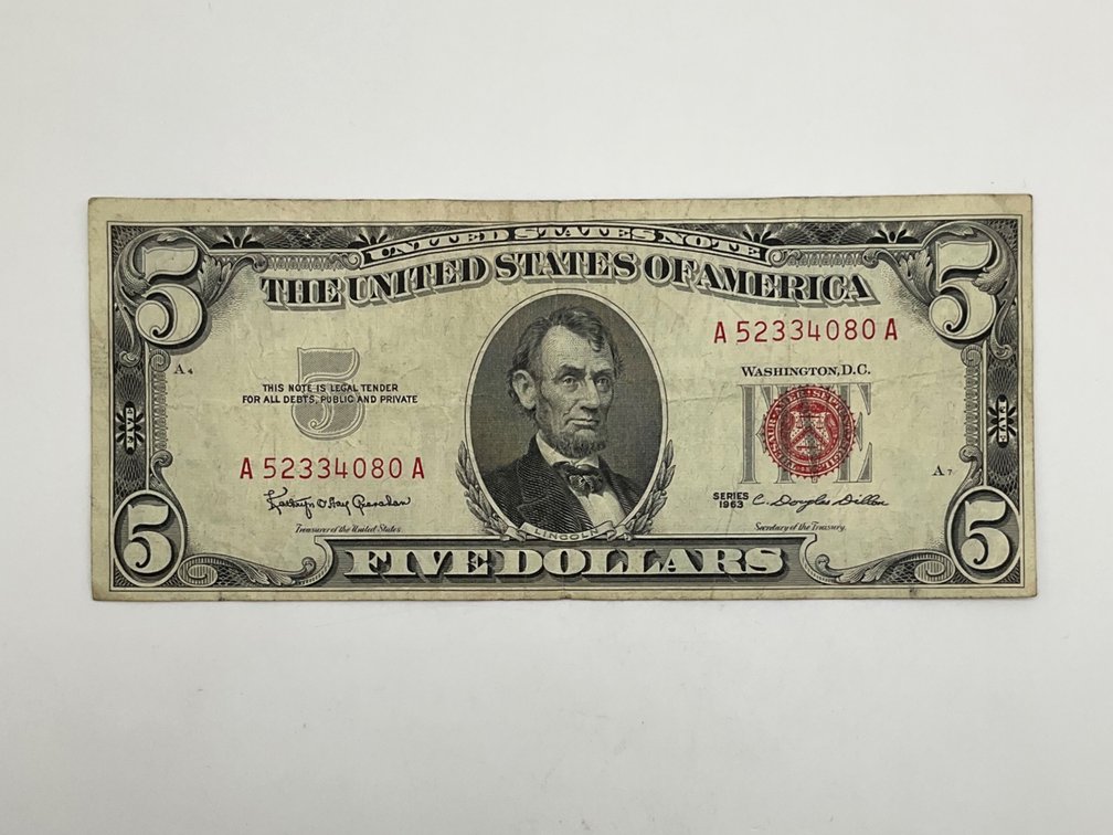 1963 $5 Red Seal Note