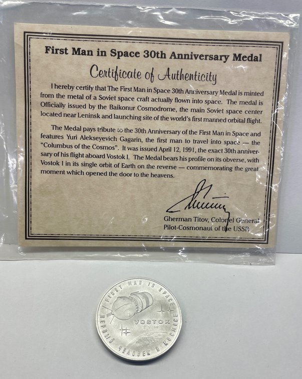 First Man in Space (Gagarin) Medal