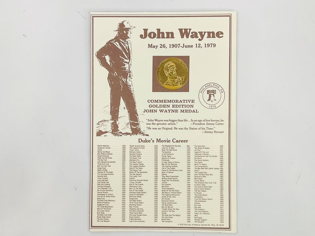 John Wayne Golden Medal