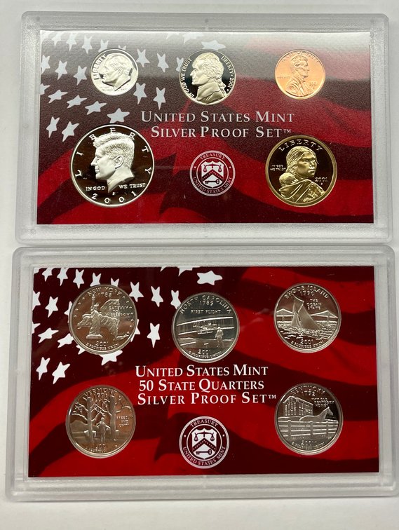 2001 US Silver Mint Silver Proof Set