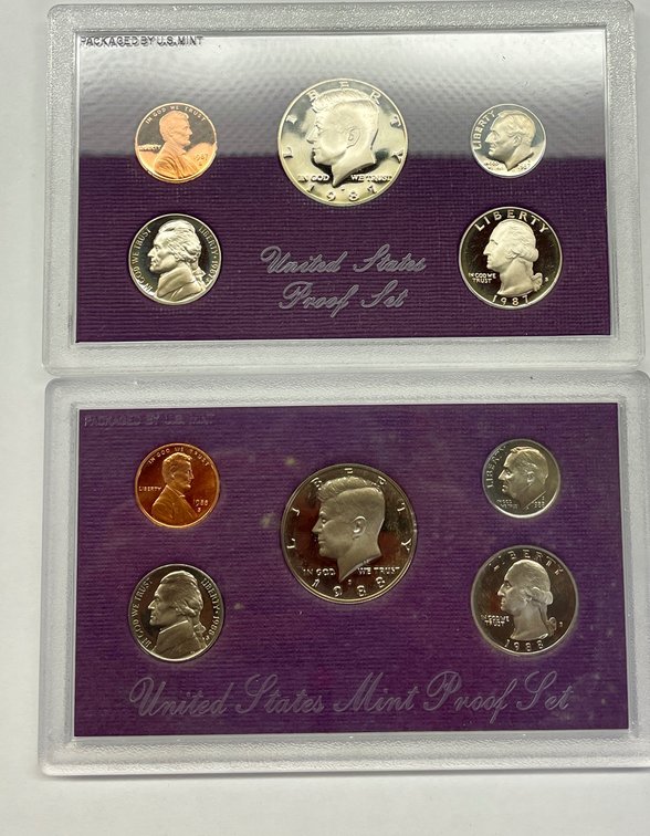 1987 and 1988 US Mint Proof Sets