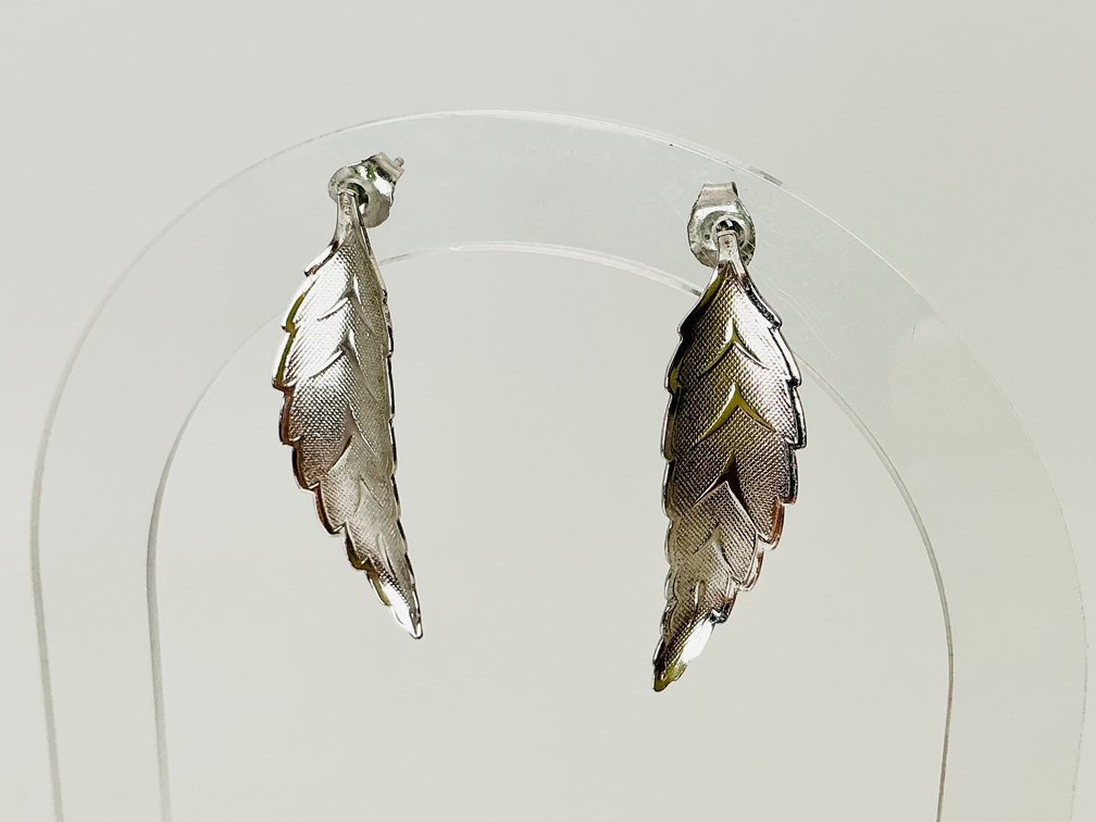 Sterling Silver Leaf Earrings
