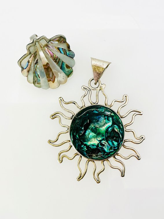 Abalone Pendant and Mother of Pearl Earring