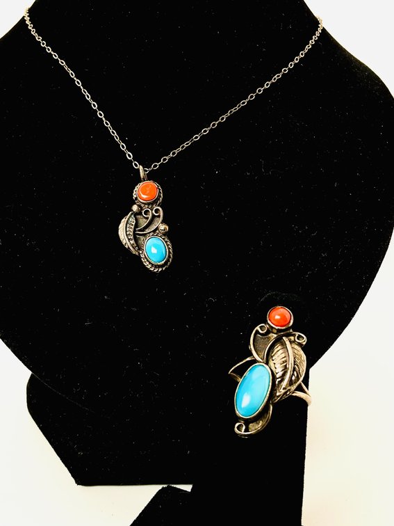 Southwestern Style Necklace and Ring
