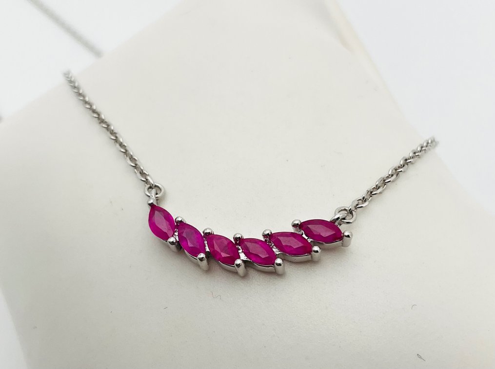 Sterling Silver Ruby Necklace