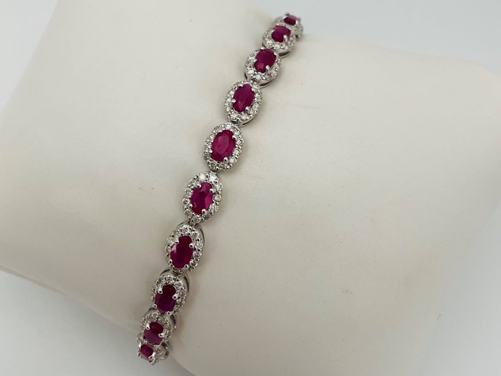 Burmese Ruby and Diamond Bracelet
