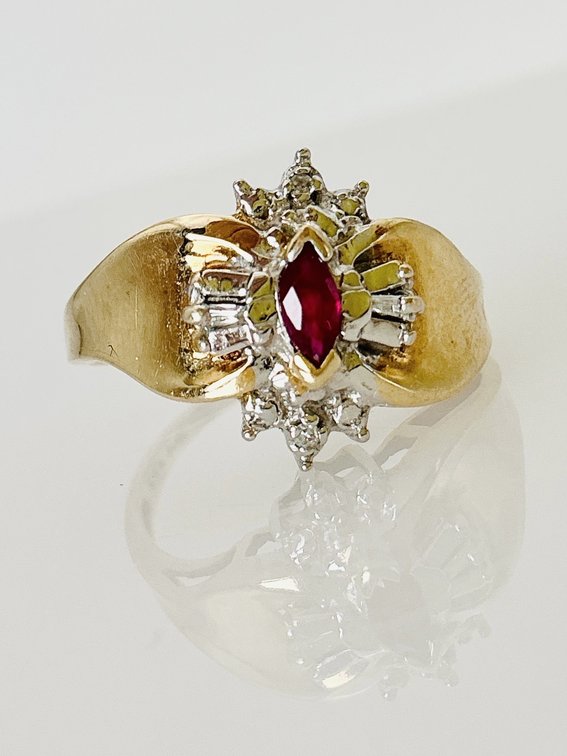 Ruby and Diamond Gold Ring