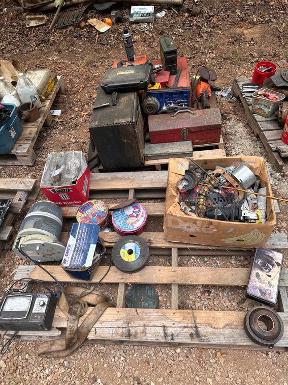 (2) pallets one is slam full of tools !! 