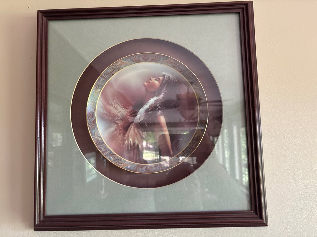 Framed Native American portrait