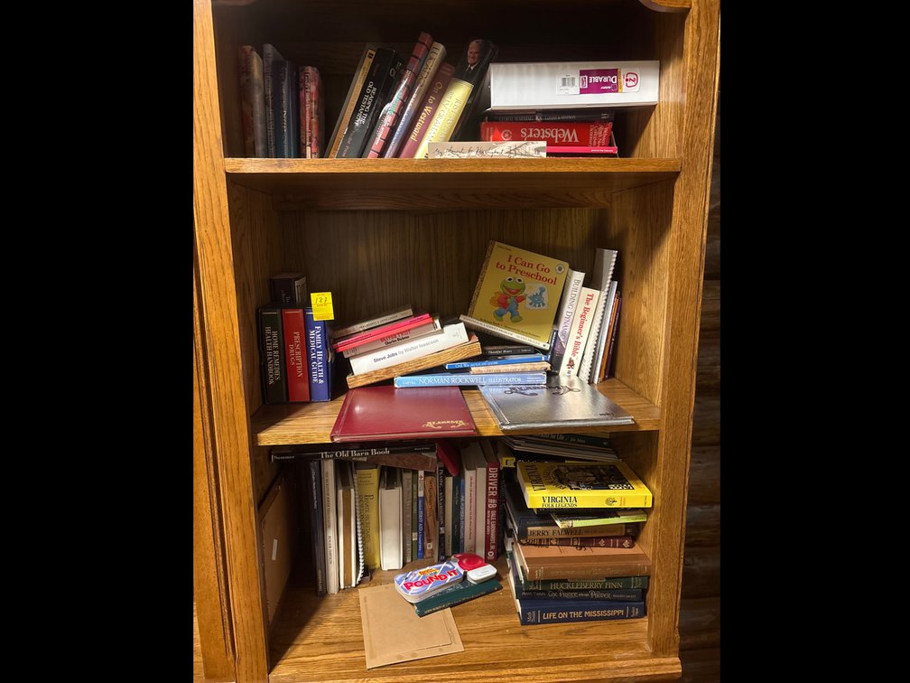 Shelf lot of books