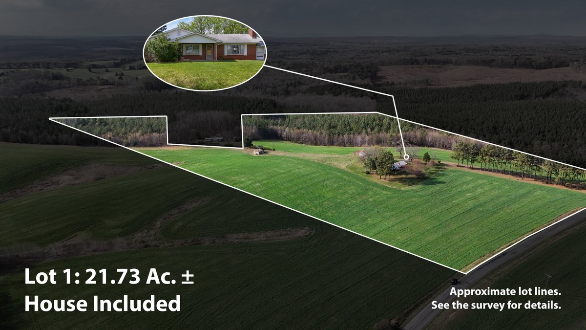TRACT #1- 21.72 ACRES AND BRICK HOUSE