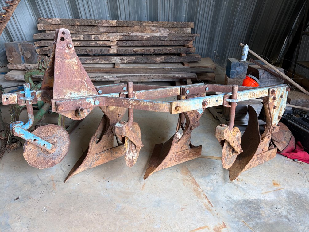 Three Bottom Moldboard Plow
