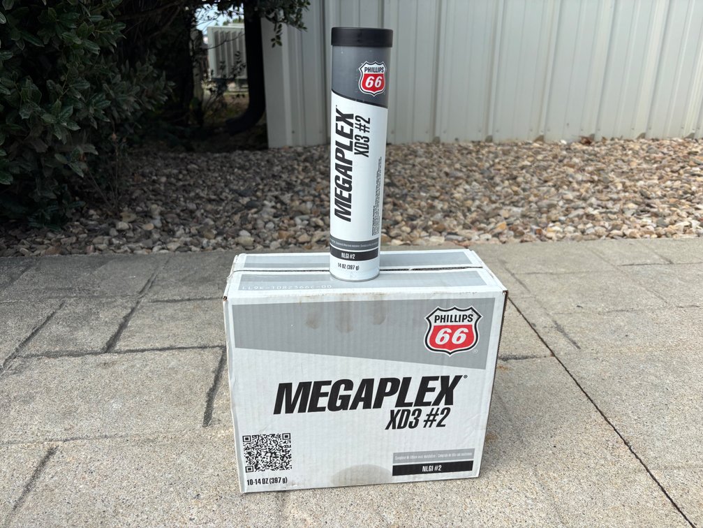 Case of eight Phillips 66 Megaplex XD3 #2 Grease Tubes