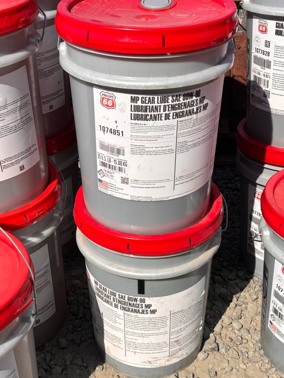 Lot of two 5 gallon Phillips 66 80W90 Gear Oil