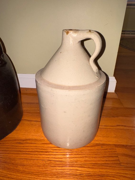 White Stoneware Crock