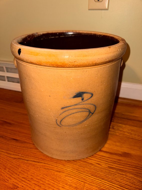 Marked 3 Gallon Stoneware Crock
