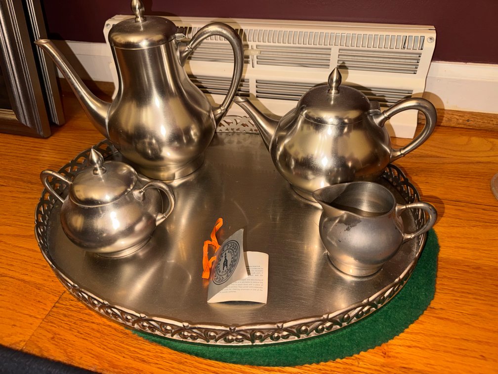 4 Piece Pewter Coffee Serving Set  Metawa Holland Pewter Set