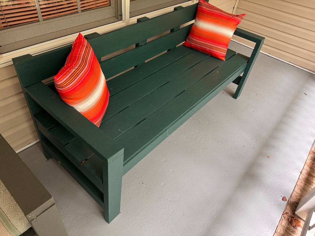 Wooden Porch Bench