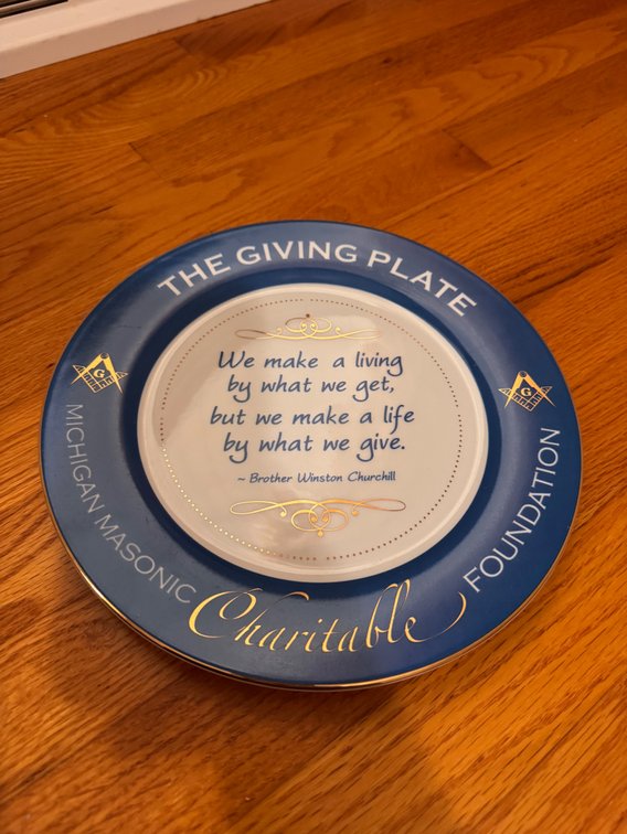 Michigan Masonic Collector Plate