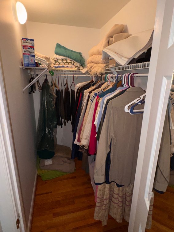 Contents of closet, Clothes, Blankets & More