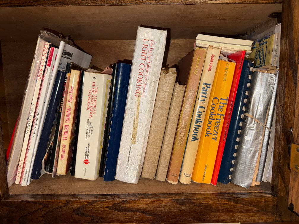 Shelf Lot of Cookbooks