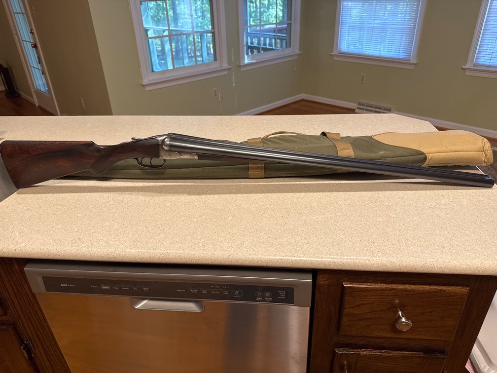 Ashley H Fox 12 Gauge Double Barrel Shotgun  & Gun Case