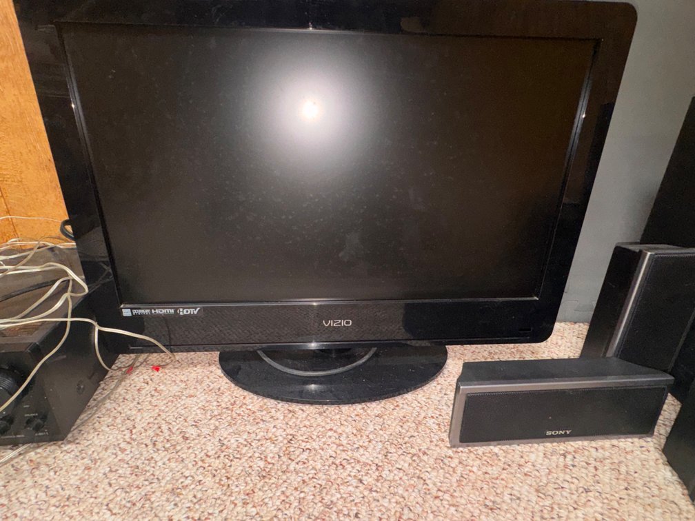 Large Lot of Electronics, Onkyo, Vizio TV, Sony Surround Sound, Dvd Player with remote