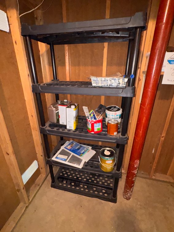 6’ Plastic Rack & Contents Paint & Supplies