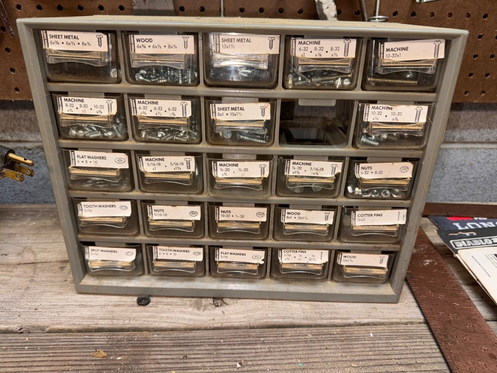 Nut & Bolt Storage With Misc Hardware
