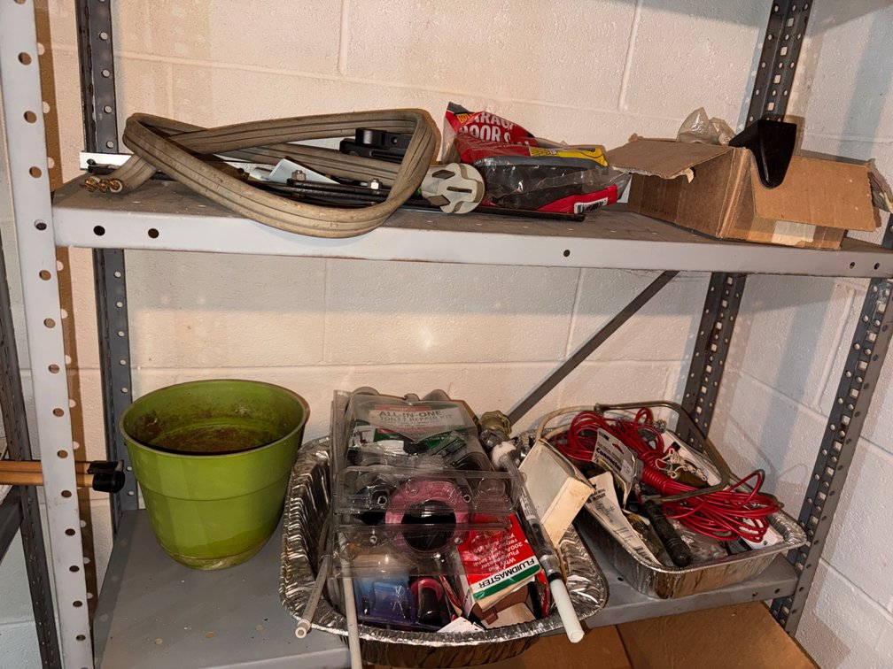 Shelf Lot of Misc Hardware Toilet Kits & More