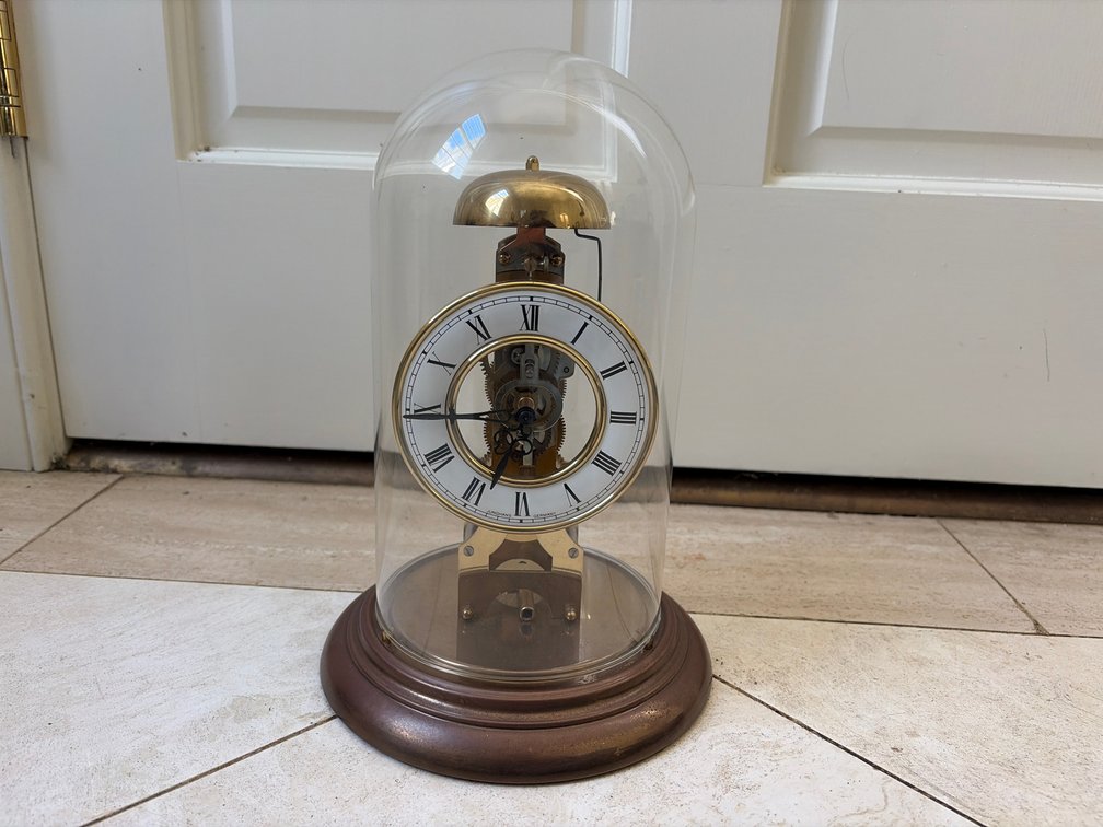 Vintage Junghans German Skeleton Table Clock