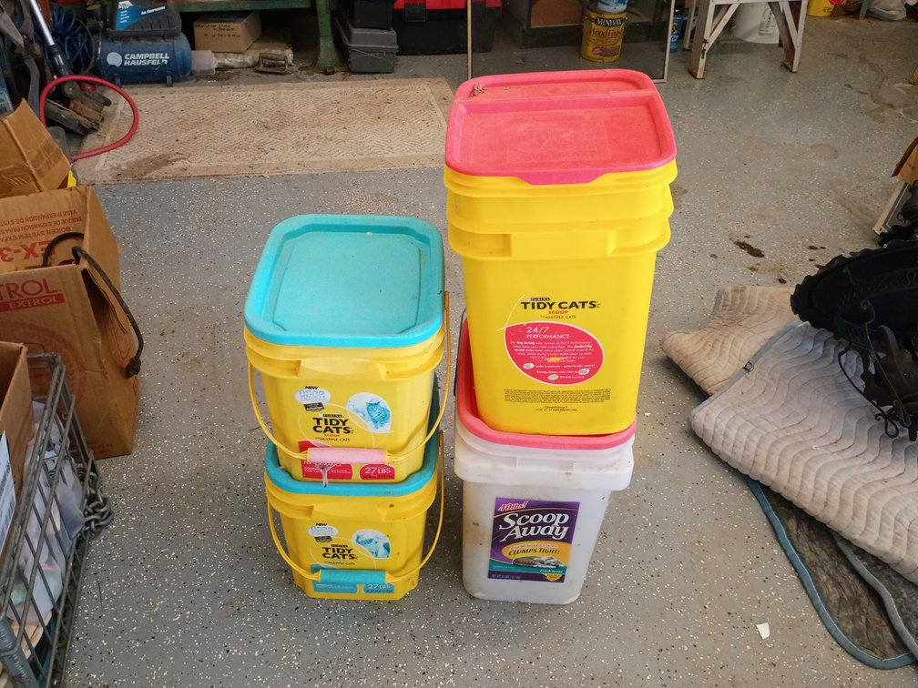 Lot of Buckets and Pipe