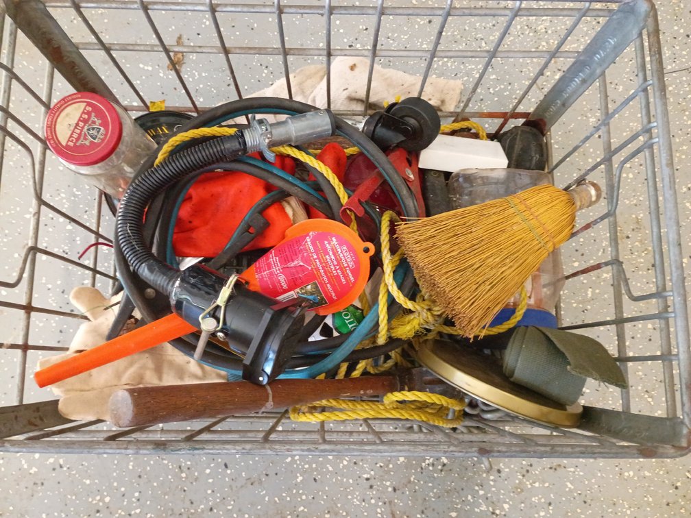 Metal Crate and Misc Contents