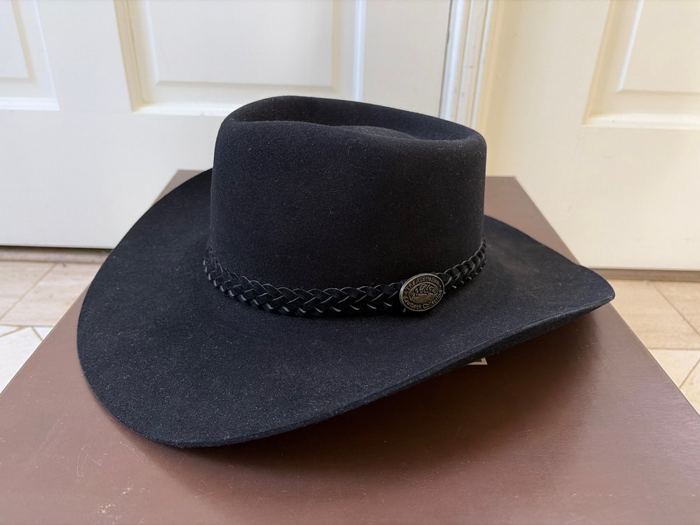 The Australian Outback Collection Jackeroo Fur Felt & Genuine Leather Hat