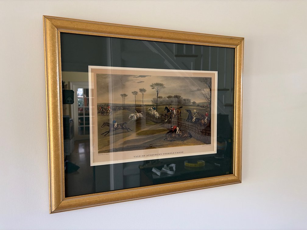 Gold Framed Print of “Vale of Aylesbury Steeple Chase” by Francis Calcroft Turner
