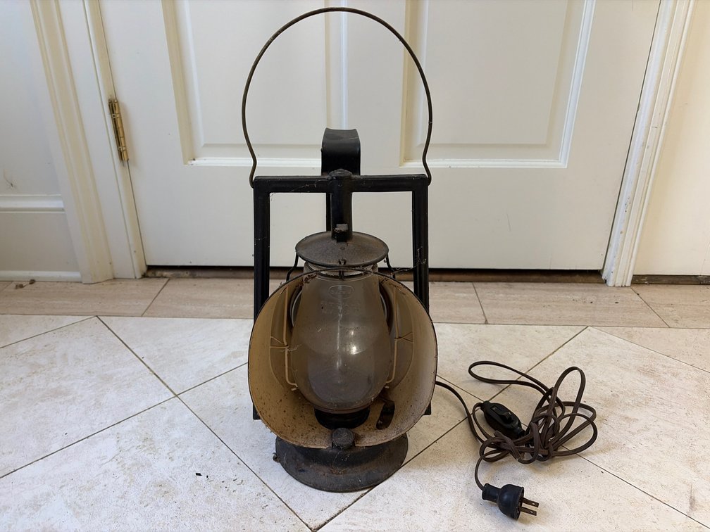 Antique Dietz Acme Inspector Lamp converted to Electric