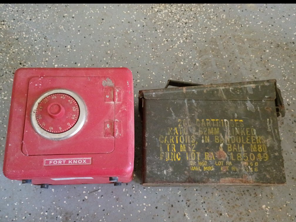Vintage Coin Safe and Ammo Can